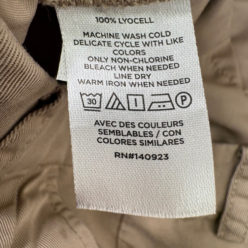 LOFT Wide Leg Pants Womens 2 Tan Beige High Rise Lyocell Trousers Old Money - Picture 3 of 10